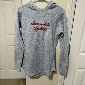 J. America Gray Hoodie with Red Embroidery